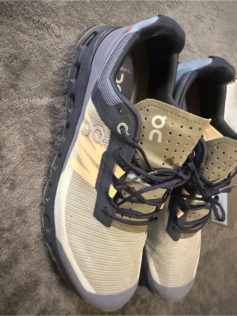On Running Men's Sneakers in Olive, Gray and Black
